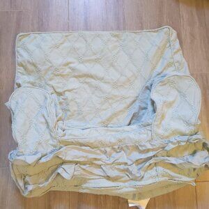 Pottery Barn Kids Anywhere Chair Trellis Ruffle Sage Slipcover Only never used